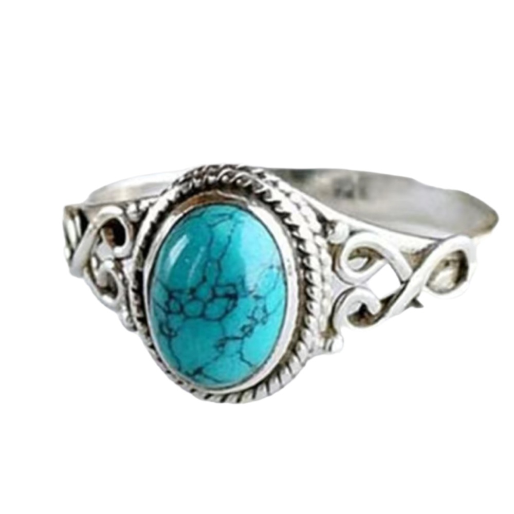 Antique Silver and Turquoise Stone Ring